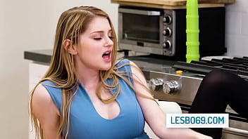 Busty milf stepmom Dee Williams fucked with a strap-on by her nanny Bunny Colby
