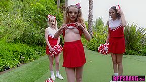 Gia Gelato, Lily Glee And Emma Starletto - Ebony Old Cheerleader And Banging