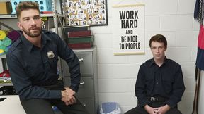 Security Studs Chris & Sebastian - Hot Cop Action - Young Perps