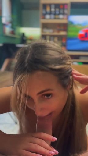 Sissy gets her first taste of cock