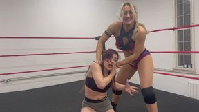 Non stop women’s wrestling (red head vs blonde )