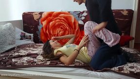 Passionate and romantic sex at home