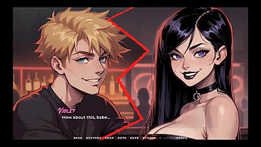 My New Girlfriend [ TABOO Hentai Game ] Ep.40 GOTH GIRL blowbang in the TOILET !