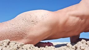 Public Beach Risk: I Jerked Off &amp; Rubbed My Dick in the Sand