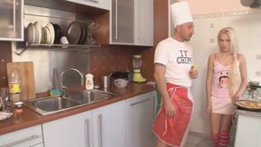 Dirty dude roughly fucked two petite sluts in their anal hole
