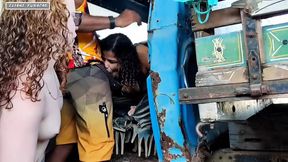 My friend and I went to lock inside an old walk