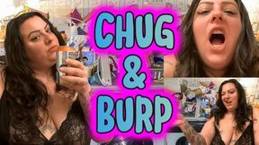 Raw & Unfiltered - Chug and Burp Close-Up With Goddess Malory Knox in Nightgown