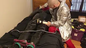 Jun 15 2022 - Rubber Boy In Rubber Has Fun With My Sweaty Shirt In Some Light Bondage