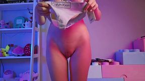 CALVIN KLEIN panties try-on redhead