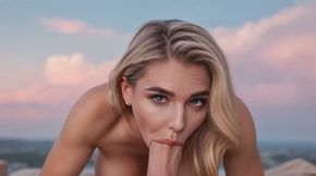 Jennifer's Intense Outdoor POV Blowjob Under Cloudy Skies