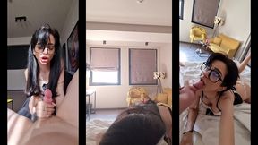 little maid beeing fucked by the owner of the house, when his wife is away