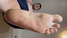 Macro Giant Bare Feet POV