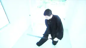 Asian babe enjoy in white dick