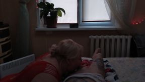 Cum-hungry Stepmom Drains Eggs and Swallows Thick Cum
