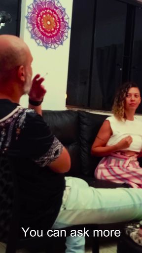The religious wife owed money to the loan shark.   Clip 1