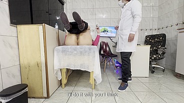 Doctor orders anal play and instructs patient to keep the semen inside using a plug.