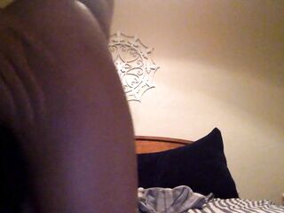 Shemale plays with her buttplug tail