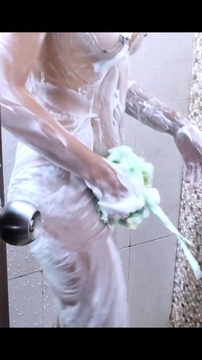 Key moment from "Indian Big ass desi girl taking shower (bath)  and pussy fingiring"