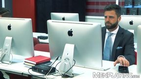 Office coworkers Hector de Silva and Sebastian Reiss raw breed