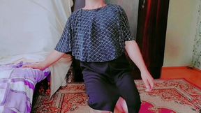 Stunning Crossdresser Dancing Wild Under Glowing Neon Lights