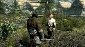 Skyrim - Orc Barbarian pleasuring Nord Wife