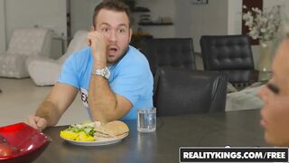 RealityKings - Sexual step-daughter Dillion Harper blows dick under the table