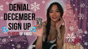 Denial December Sign Up: 12 Days of Xmas