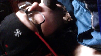 Young gothic girl gives head to a black man with a big cock