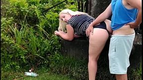 Couple caught fucking in public park