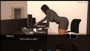 Project hot wife - Touching my boobs in the office