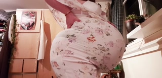 Triplet Belly Jumpsuit Turnaround