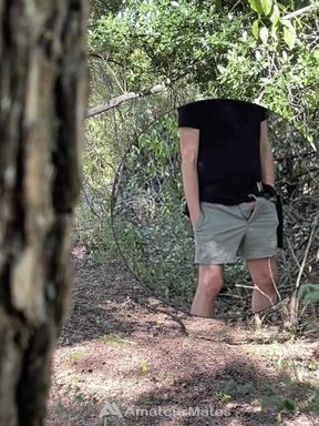 Amateur Boy Caught Jerking-off in the Woods