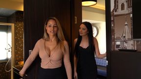 Tienertrio met Jennifer en Sasha