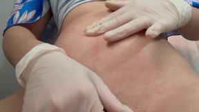 I Play with Medical Gloves Belly Button