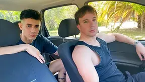 Twink Duo Takes Risks with Busty Latin Cabbie – Steamy Rides Ahead! – GayRide 18+