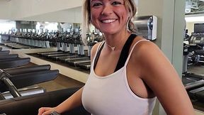 Gym Pickup: Big Tits Alexis Kay Takes a Creampie