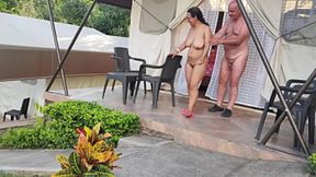 Hot sex scene at nudist camp with Agarabas and Olpr