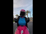 BIG BOOB ITSKARLIANNE RIDES HER MOTORCYCLE