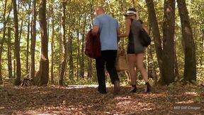 FUCKED IN ALL HOLES OUTDOORS FOR THE TALL SHORT-HAIRED MILF