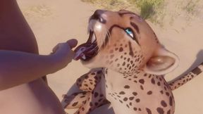 Furry Girl Mates With a Man Furry monster