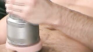 Muscle Hunk's Anal Play With Fleshlight After Intense Oral Sex