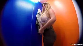 Blonde Bombshell Shows POV Blowjob Skills Before Wild Dressing Room Fuck