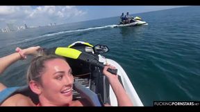 Jetski POV Fuck with Wild Mackenzie Mace and Aquatic Watchers. I Love Miami!!