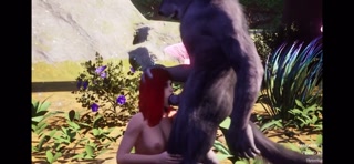 RED HEAD WIFE FUCKS A WOLF 🫠🤭