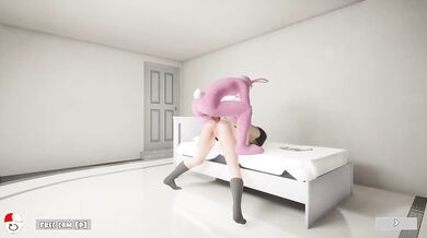 A monster with a giant dick fucks a girl while no one is home 3D Animation