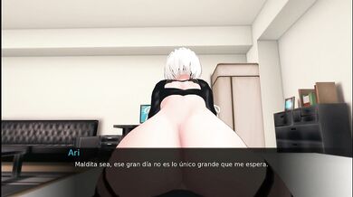 2b montando mi polla en reversa hasta obtener mi semen de ella dentro