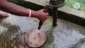 Desi Bhabhi Fucked Her Pussy with a Rolling Pin