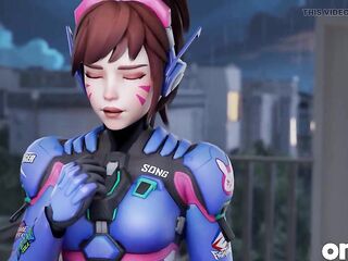 Hawt D.va BBC Deepthroat Service & Constricted Snatch Screw in Cum drum - CG Overwatch Animation