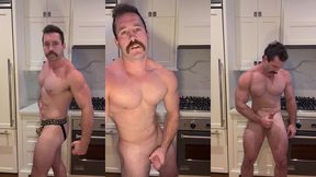 austin rex cumming while on the kitchen counter