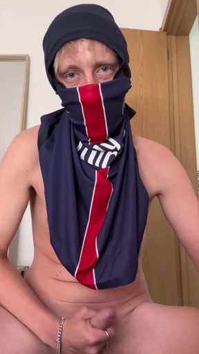 PSG Soccer Bro Fucks himself with Dildo and Cums all over